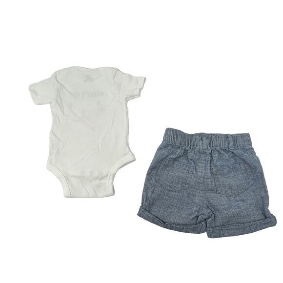 Baby Boy's - Bibbed Shorts & Shirt, Romper, Shorts & Body‎ Suit - Size 3-6 M - Picture 11 of 13